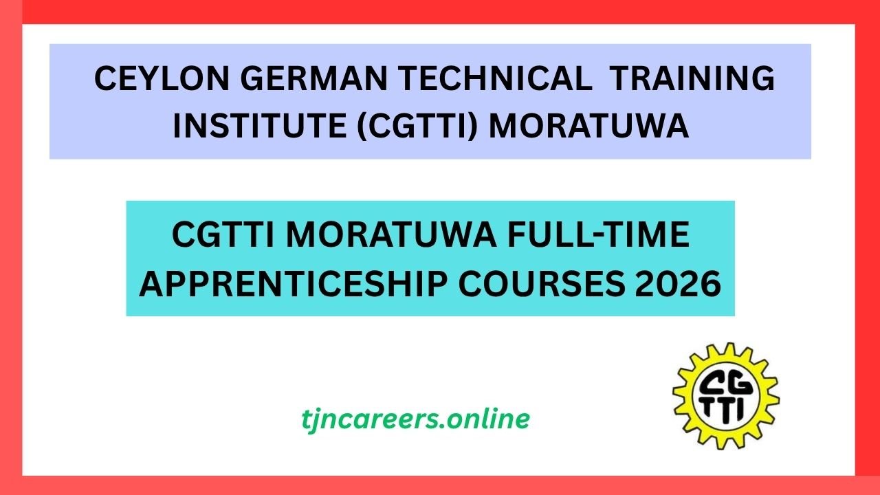 CGTTI Moratuwa Full-Time Apprenticeship Courses 2026