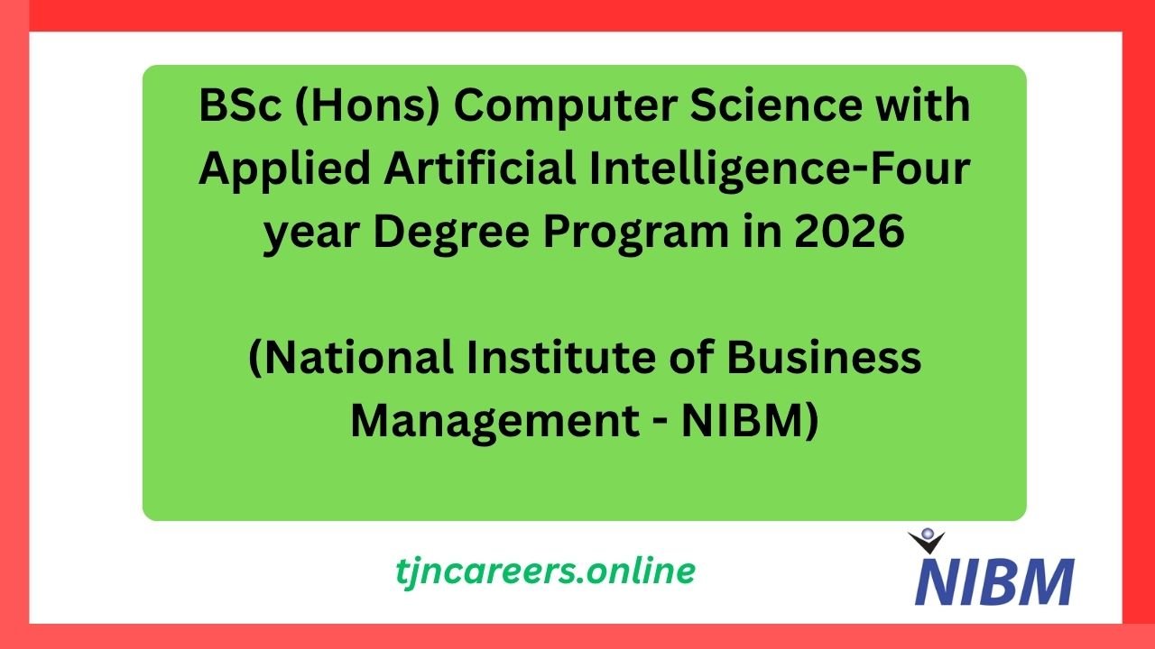 BSc (Hons) Computer Science with Applied Artificial Intelligence-Four year Degree Program in 2026