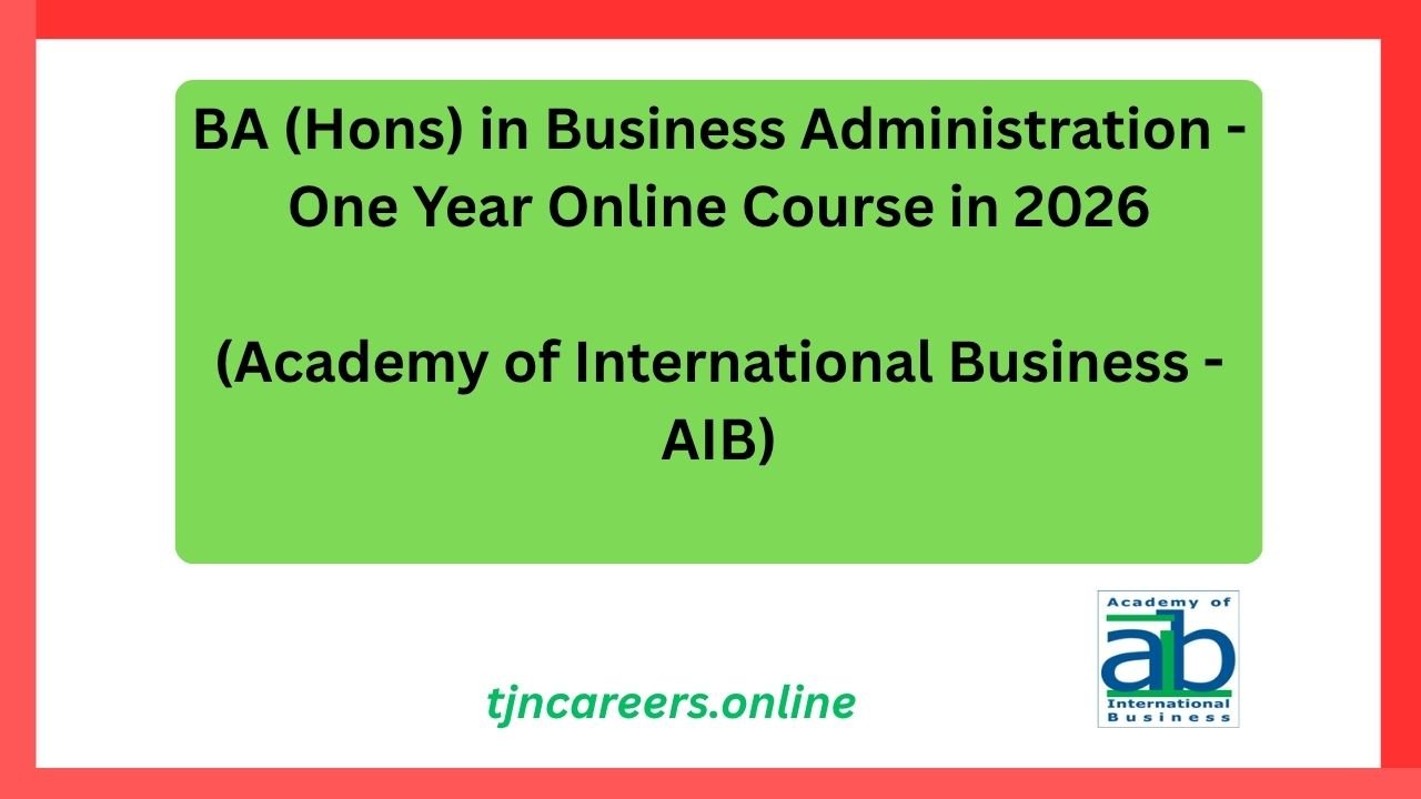 BA (Hons) in Business Administration - One Year Online Course in 2026 - Academy of International Business - AIB