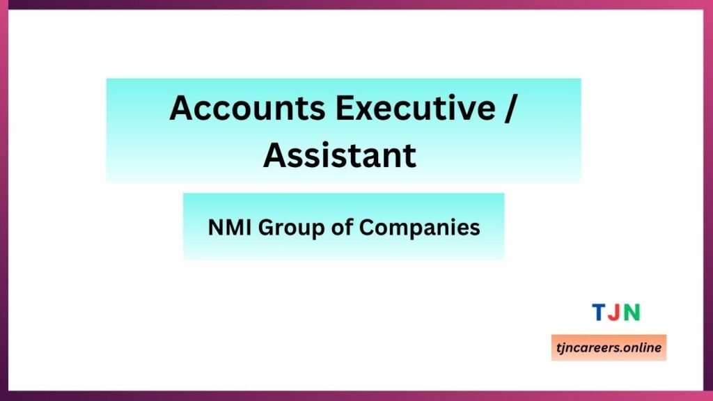 Accounts Executive / Assistant – NMI Group of Companies Vacancies in 2026