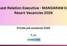Guest Relation Executive – MANDARAM Eco Resort Vacancies 2026