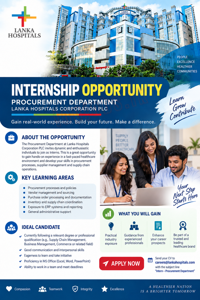     Lanka Hospital Vacancies